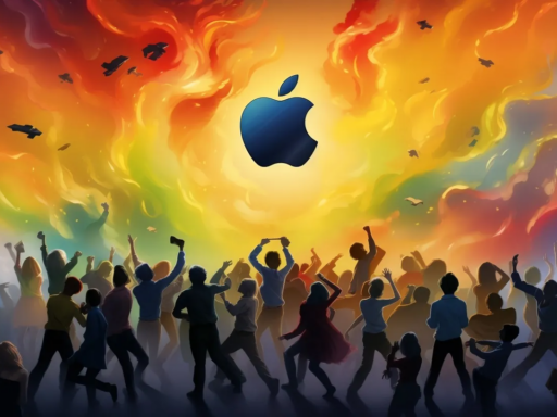 People Dancing to the Apple Logo